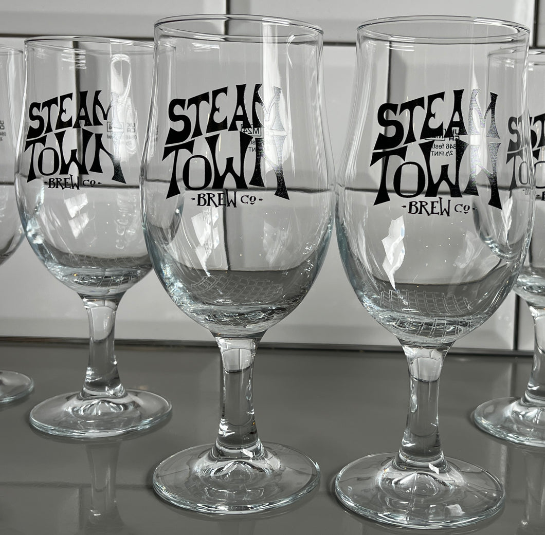 Steam Town Stemmed Glass - 2/3 pint